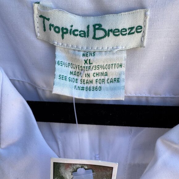 Tropical Breeze Acavero Mens White USBG Embroidered Guayabera Shirt New XL - Picture 4 of 10